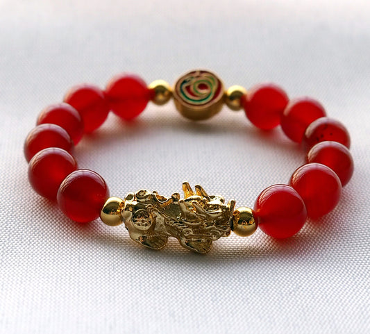 Men Pixiu charm bracelet, Pixiu bracelet gold, jade pixiu bracelet, Birth Chart, men, 24K pixiu bracelet