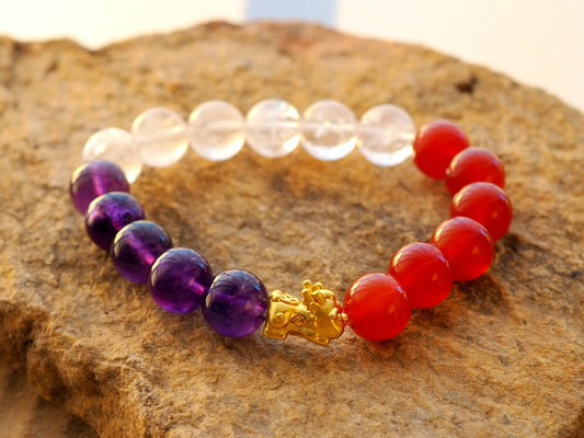 Baby Pixiu charm bracelet, Pixiu bracelet gold, jade pixiu bracelet, Birth Chart, men, 24K pixiu bracelet