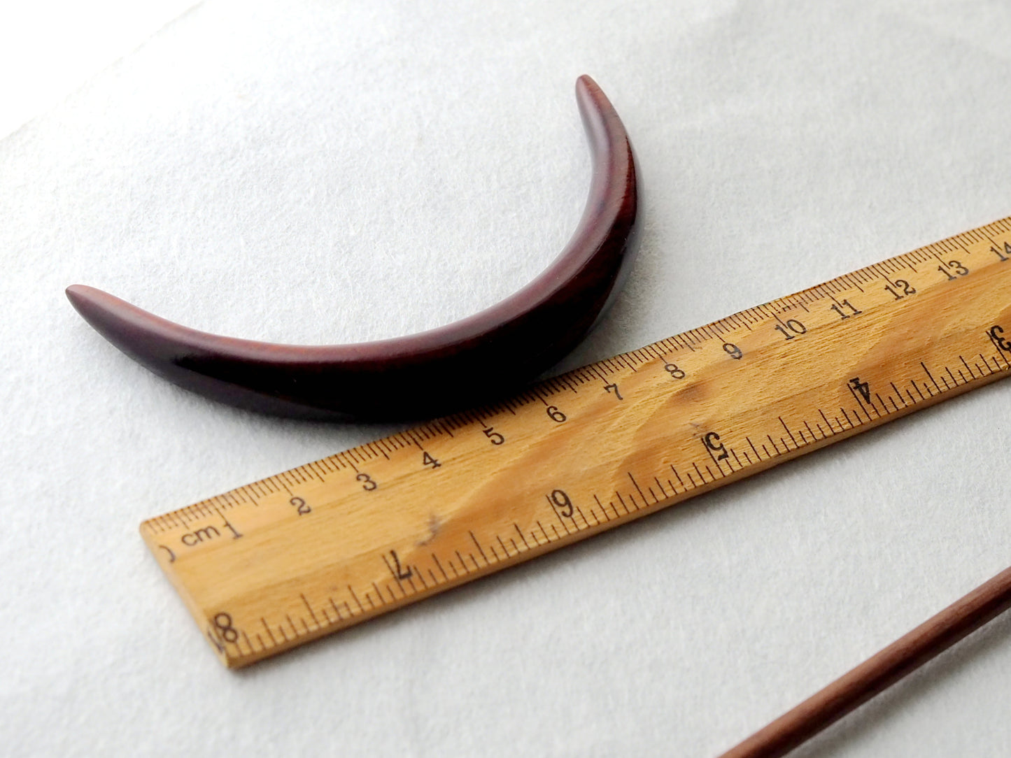 Lunar Hair Pin, Chinese Moon Wooden Hair Stick, Hanfu Hairpin, hair pin, thin hair pin, small, moon, handcarved hair pin