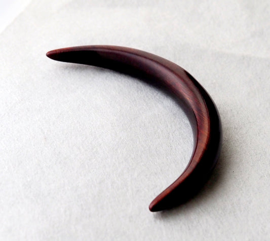 Lunar Hair Pin, Chinese Moon Wooden Hair Stick, Hanfu Hairpin, hair pin, thin hair pin, small, moon, handcarved hair pin