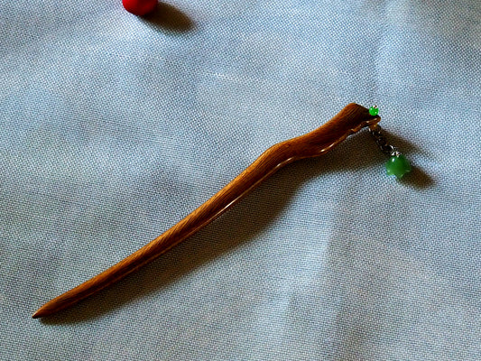 Flower Jade Hair Pin, Jade Hair Stick, Jade Hair piece, Chinese Jade Hair Pin, Handmade