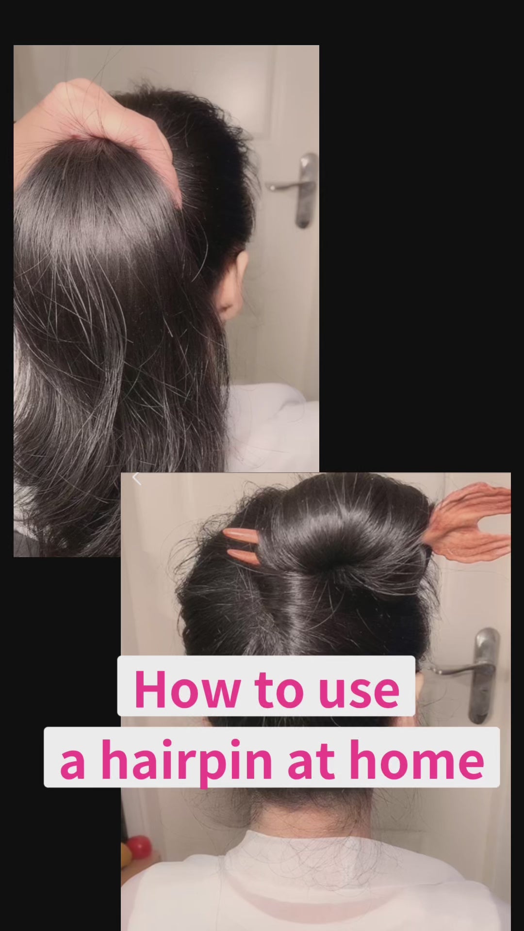 Load video: How to use a fork hair pin to pin hair at home